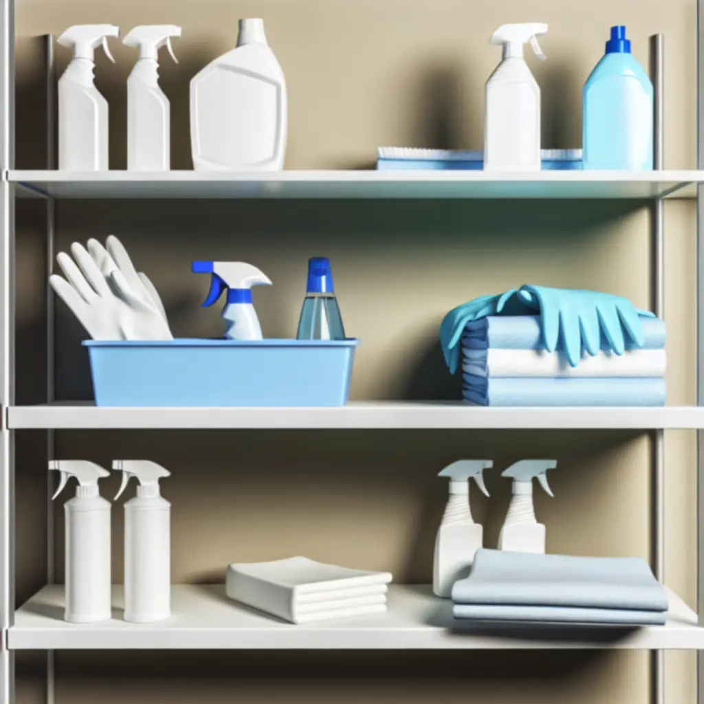 Zorganizowany organizer na środki czyszczące